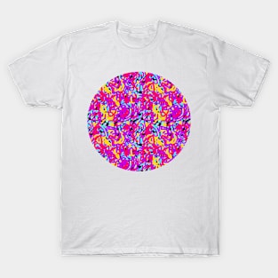 Pink, Purple and Yellow Doodle Dash T-Shirt